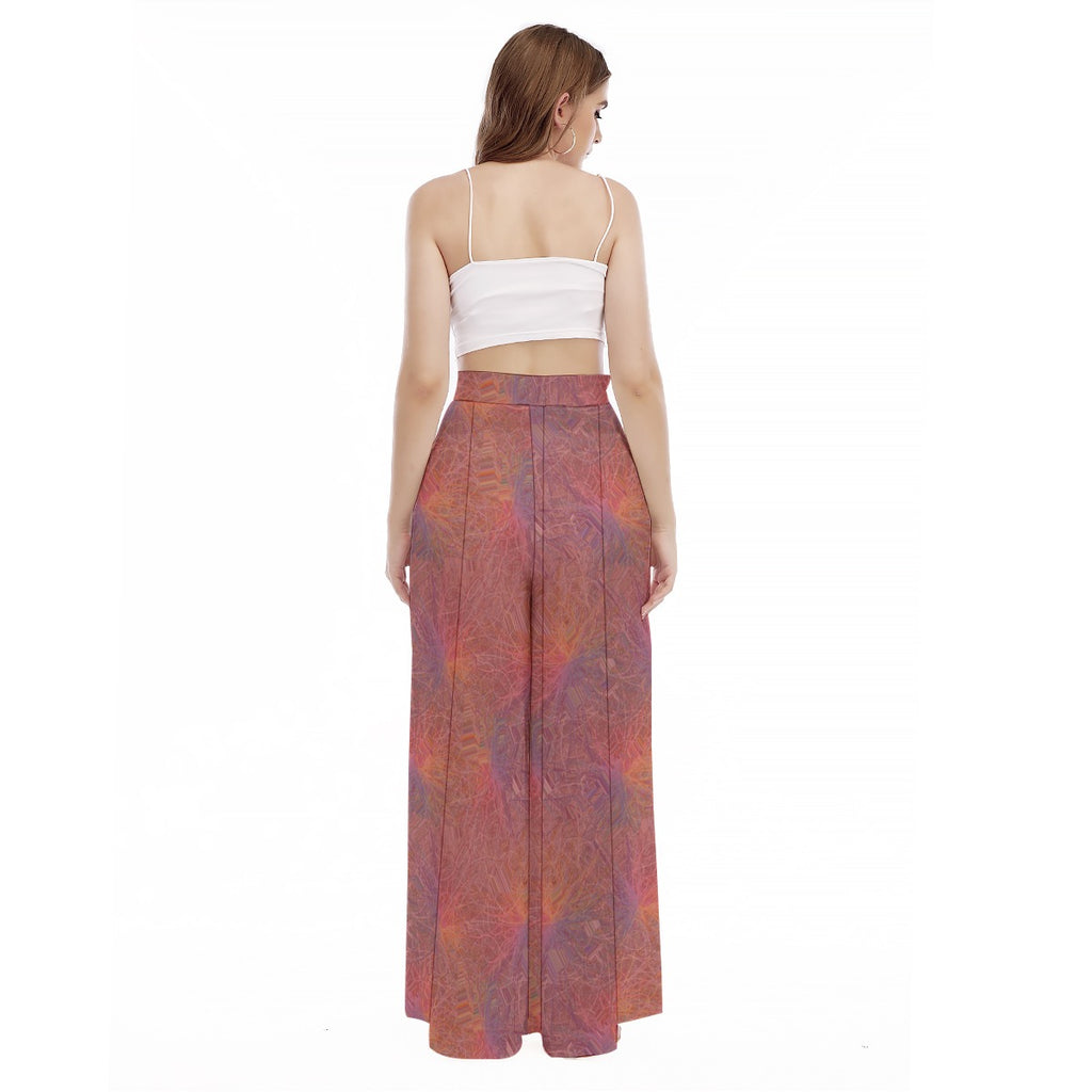 FSATS All-Over Print Women's High Waist Wide Leg Trousers