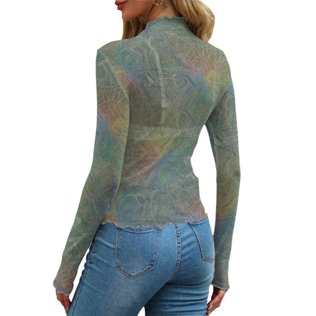 DGSATS All-Over Print Women's Mesh T-shirt